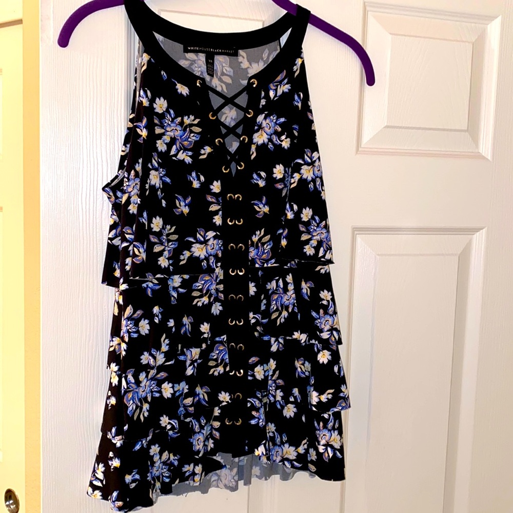 Used like new black floral top